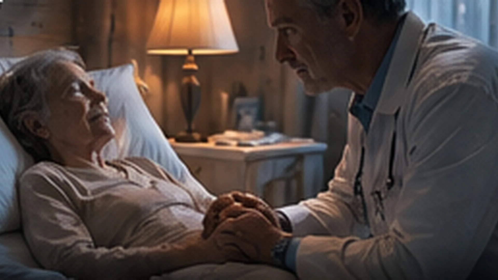 Hospice patient (illustrative reconstruction)